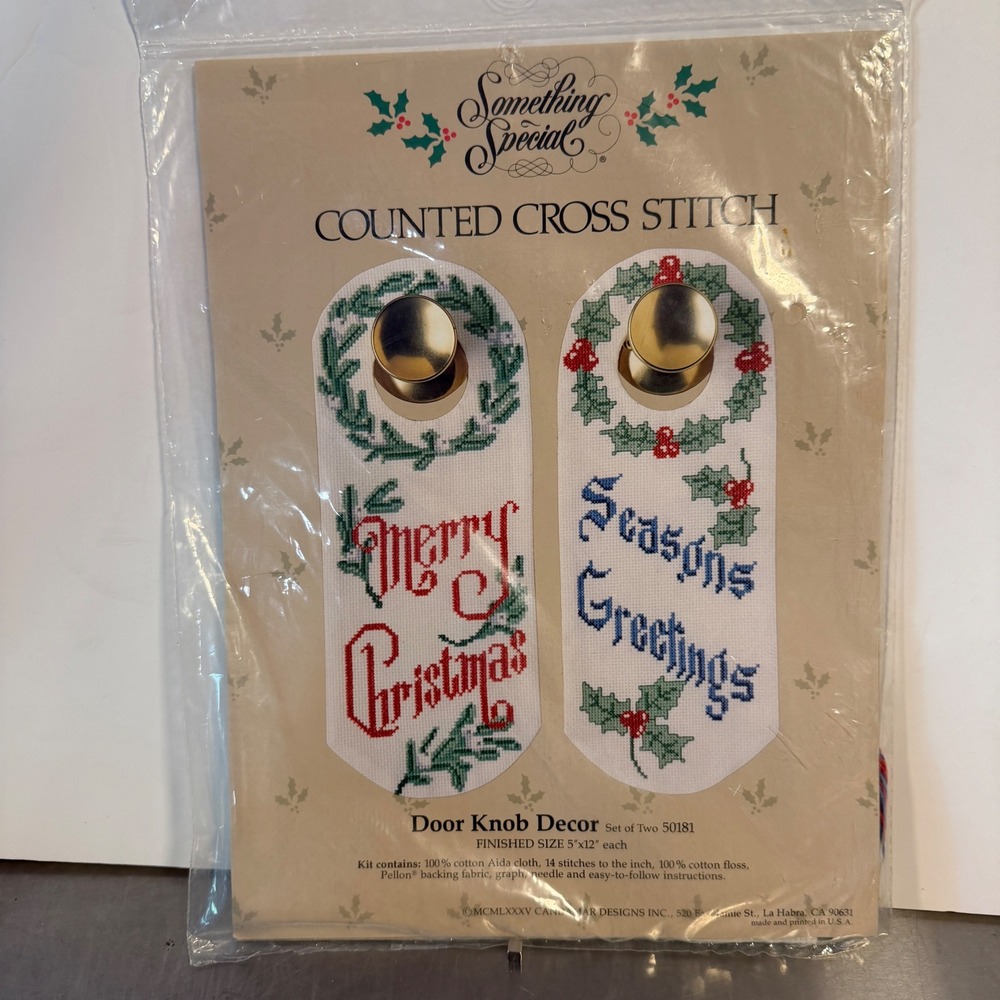 Something Special Door Knob Decor Counted Cross Stitch Kit 50181 Christmas New
